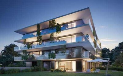 Architecture apartment building in Nyon, Switzerland