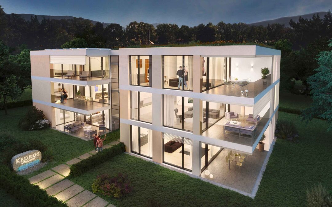 Architecture grouped housing Cologny Switzerland Ricq Architect